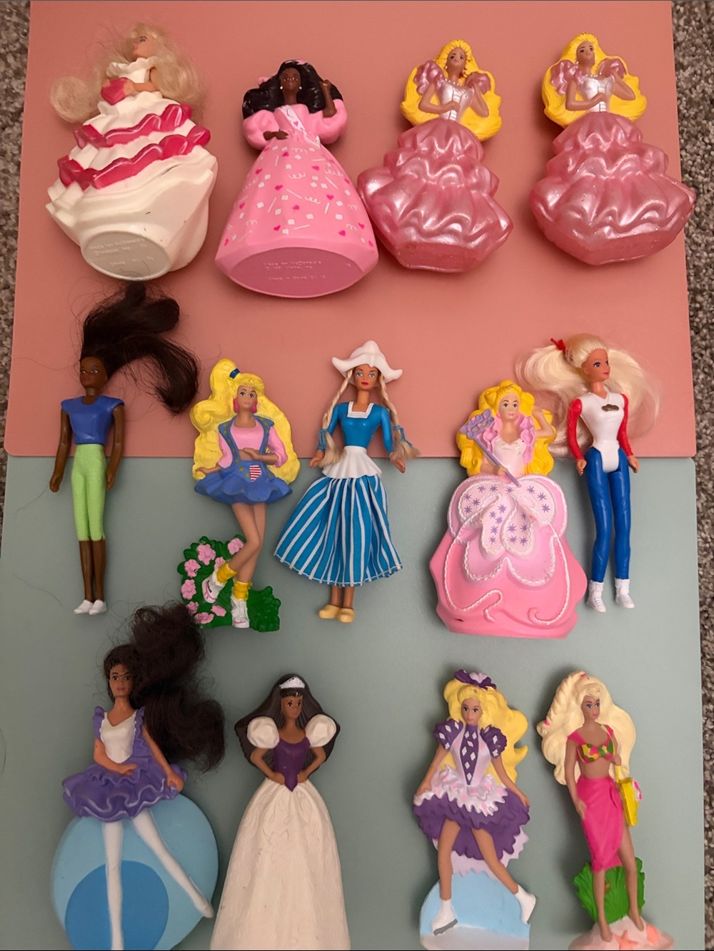 12 vintage Mattel Happy Meal Barbies